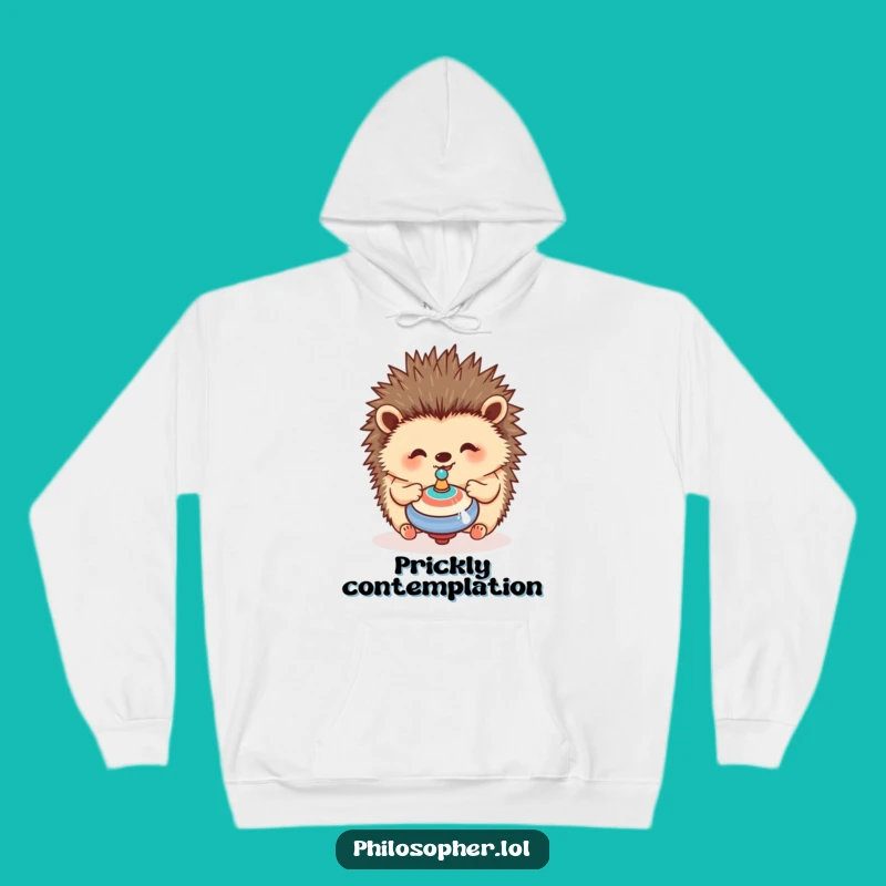 Funny Hedgehog Hoodie: Cozy Spinning, Happy Contemplation, Warm Gift
