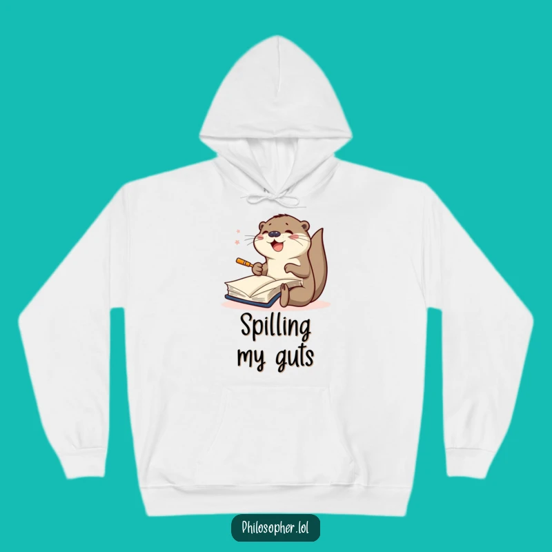 Funny Otter Hoodie: Cozy Creative Scribbling Design for Comfort