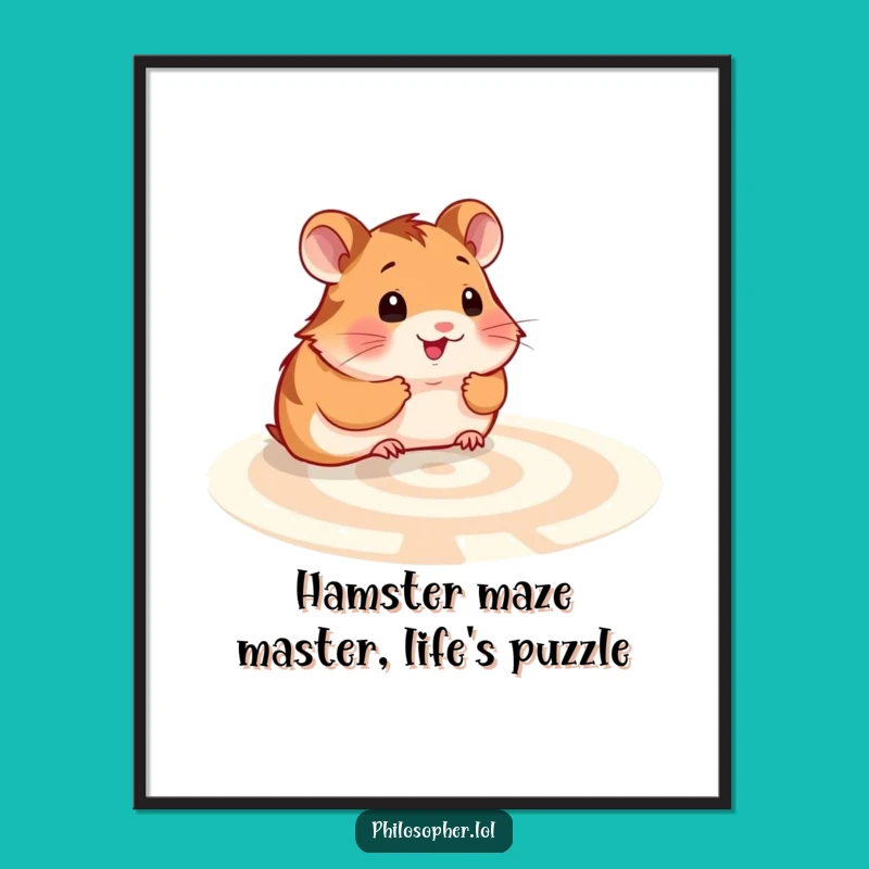 Funny Free Printable Hamster Labyrinth Wall Art: Puzzling Decor Downloadable Art