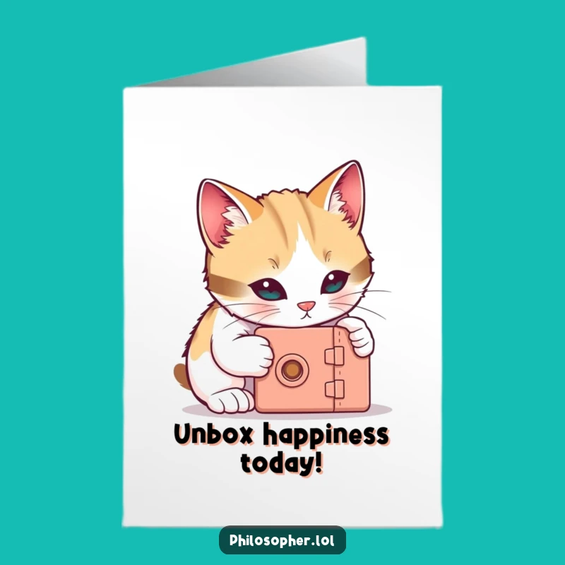 Free Printable Cat Birthday Card - Funny Downloadable Gift for Curious Minds