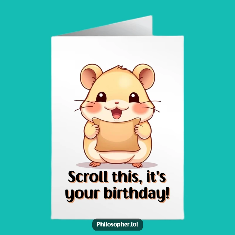 Funny Free Printable Birthday Card: Inspired Hamster for a Joyful, Downloadable Message
