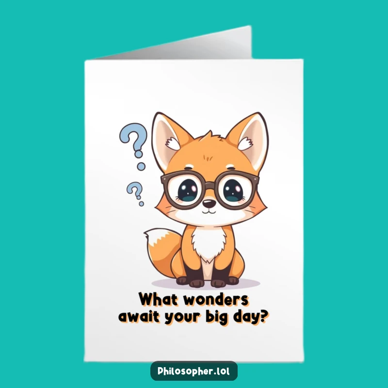 Funny Free Printable Birthday Card: Curious Fox Cub for a Whimsical, Downloadable Gift