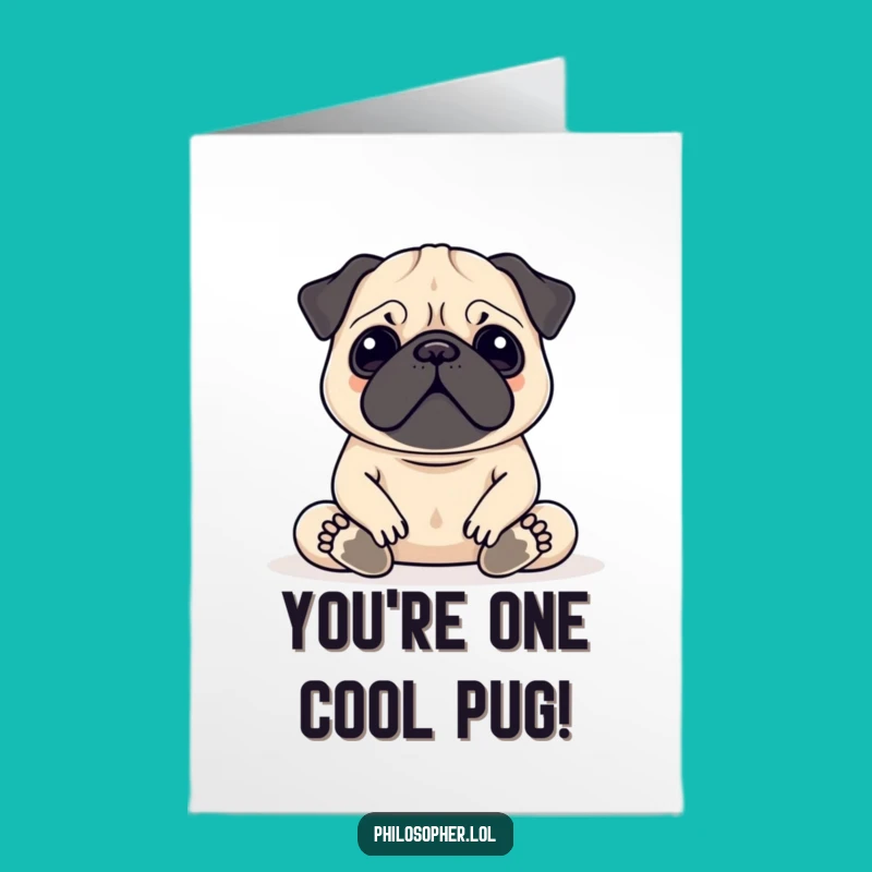 Free Printable Congrats Card: Meditating Pug, Hilarious Downloadable Gift!