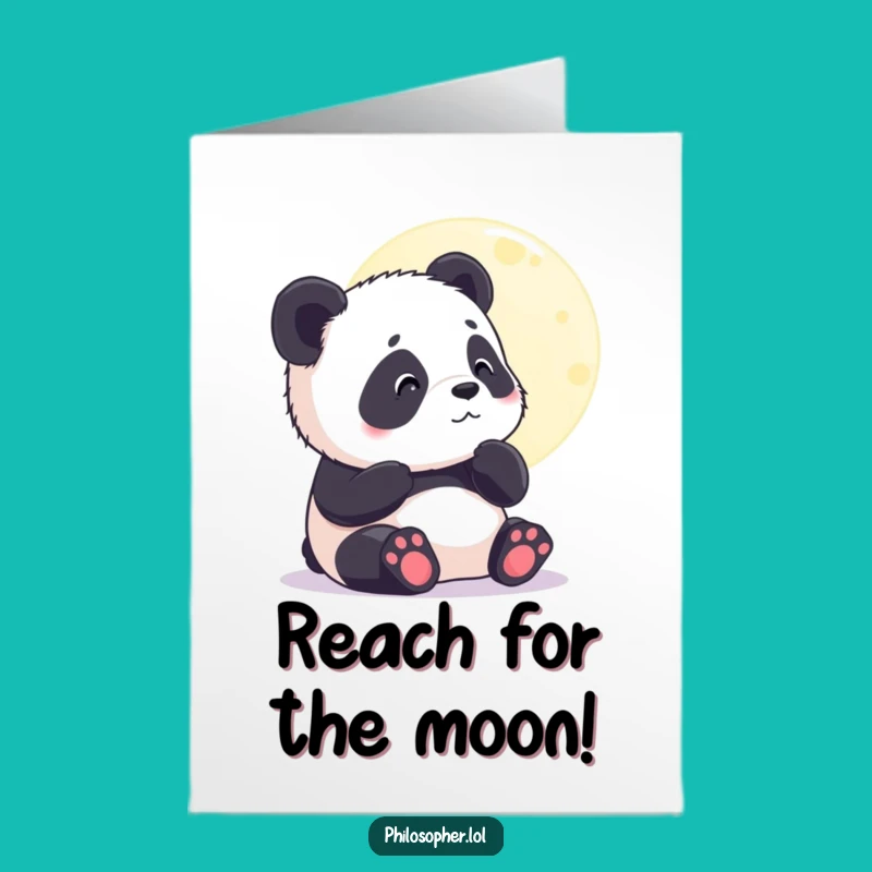 Free Printable Panda Moon Congrats Card: Celestial Downloadable Cheer for Achievements
