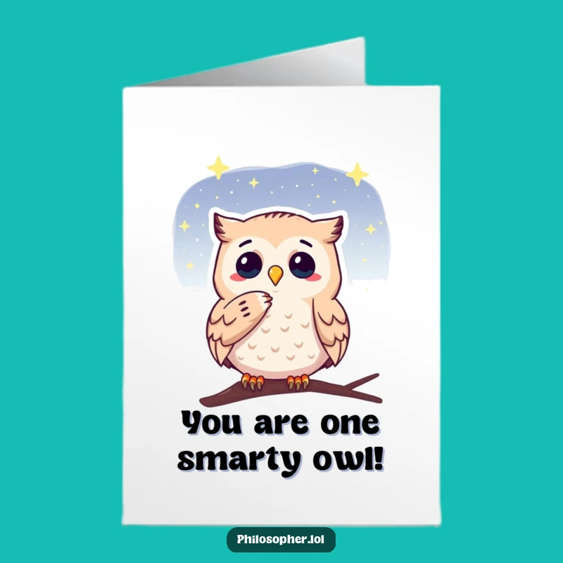 Free Printable Congrats Card: Wise Owl for a Thoughtful, Funny Downloadable Celebration