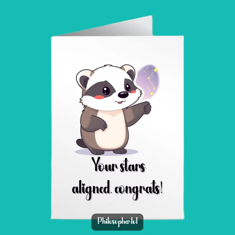 Free Printable Badger Constellation Congrats Card: A Shining Downloadable Gift