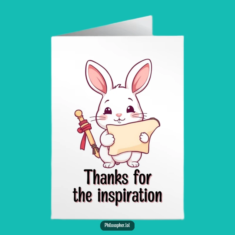 Free Printable Thank You Card: Inspired Rabbit's Note, Humorous & Downloadable