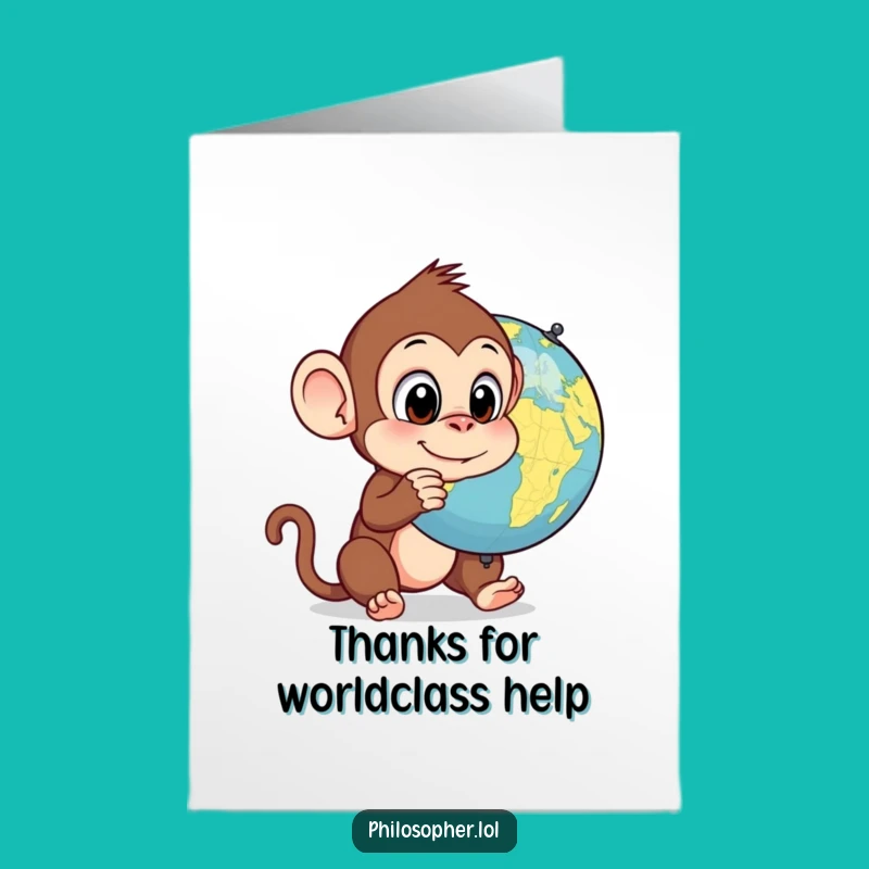 Free Printable Monkey Thanks Card: Funny Downloadable Gift to Show Appreciation