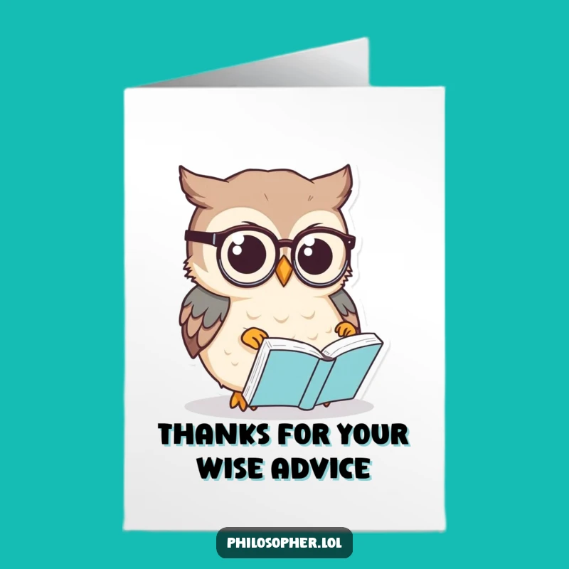Free Printable Thank You Card: Wise Owl's Bookish Gratitude, Downloadable Gift