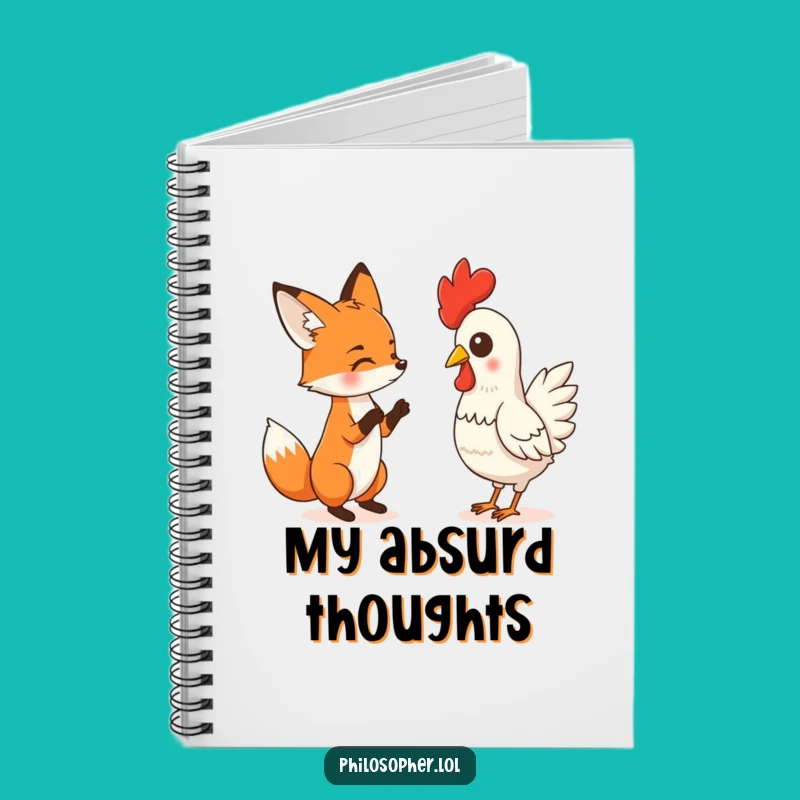 Funny Debate Fox Notebook - Humorous Journal, Absurd Gift for Writers