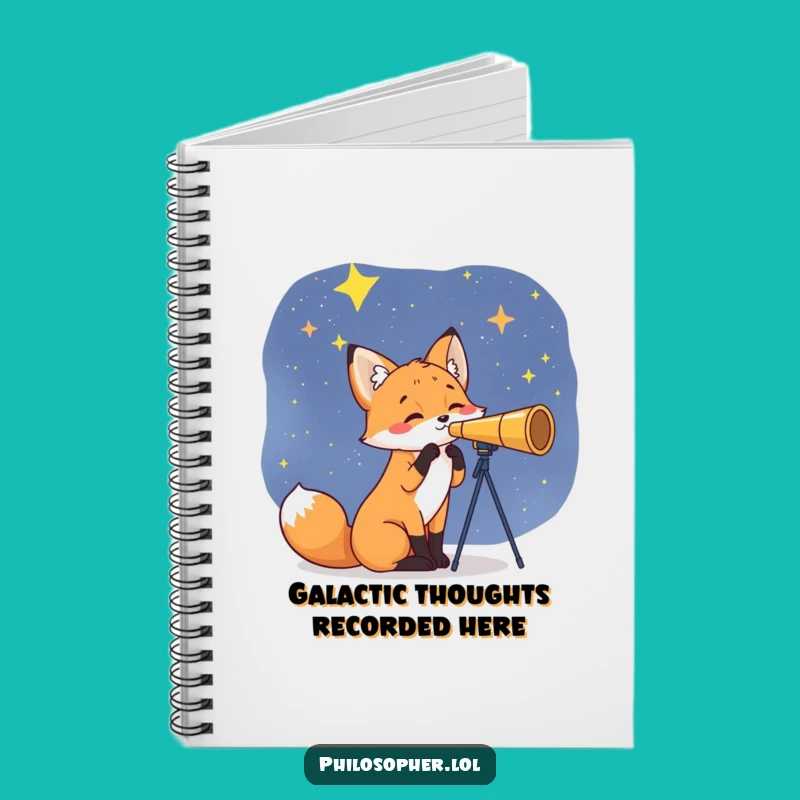 Funny Fox Star Gazer Notebook: Jot Down Your Cosmic Ideas, A Witty Gift!