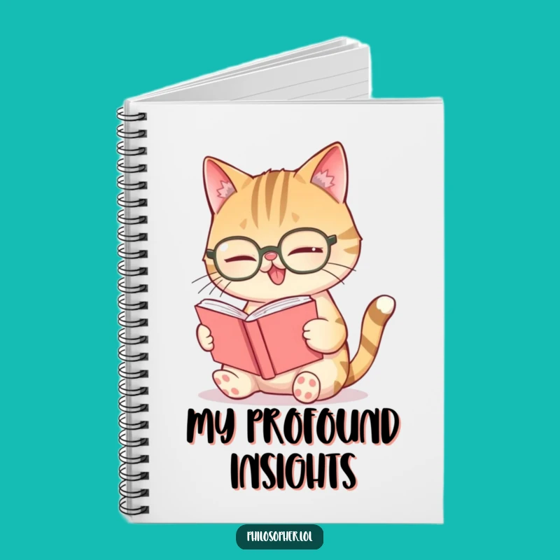 Funny Giggling Cat Spectacles Notebook: Write Your Own Brilliant Stories