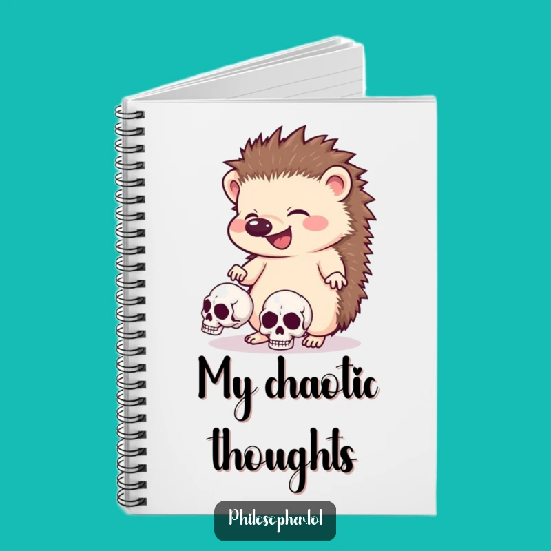 Funny Hedgehog Skull Notebook: Journal Your Darkest Thoughts