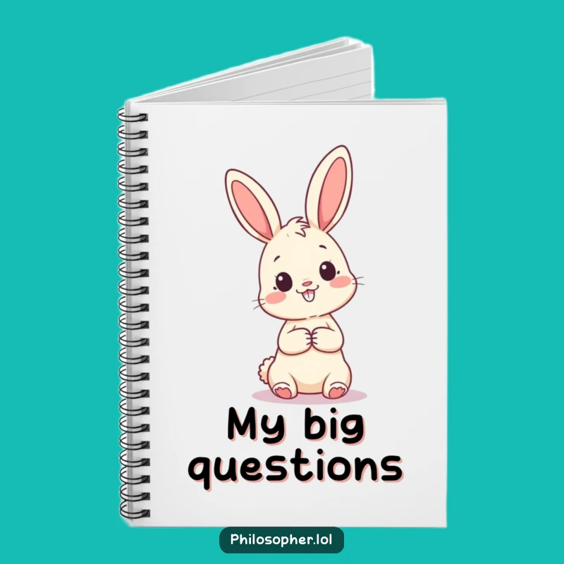 Funny Pondering Bunny Notebook: Curious Question Mark Journal Gift