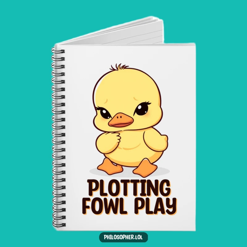 Funny Wobbly Duckling Deep Thought Notebook: Jot Down Ideas with Profound Whimsy