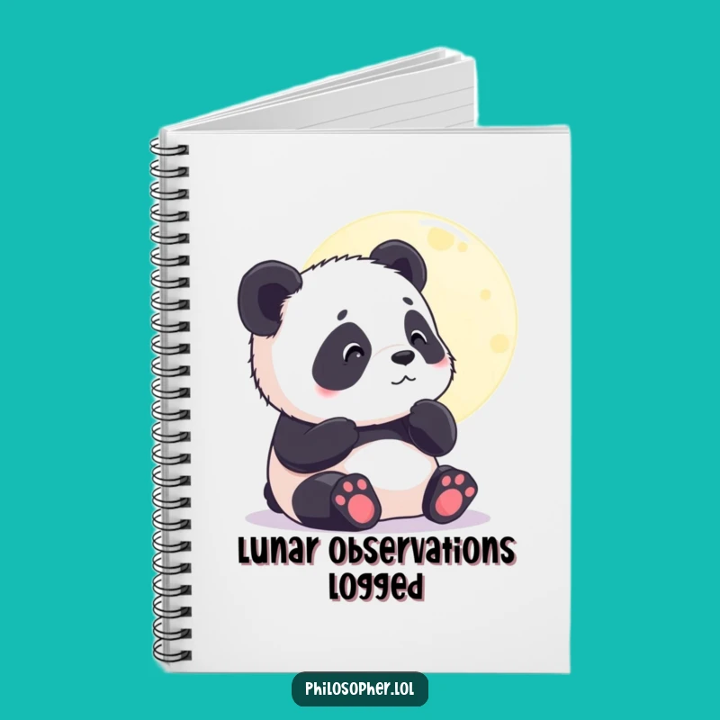 Funny Panda Moon Notebook - Capture Your Nighttime Thoughts