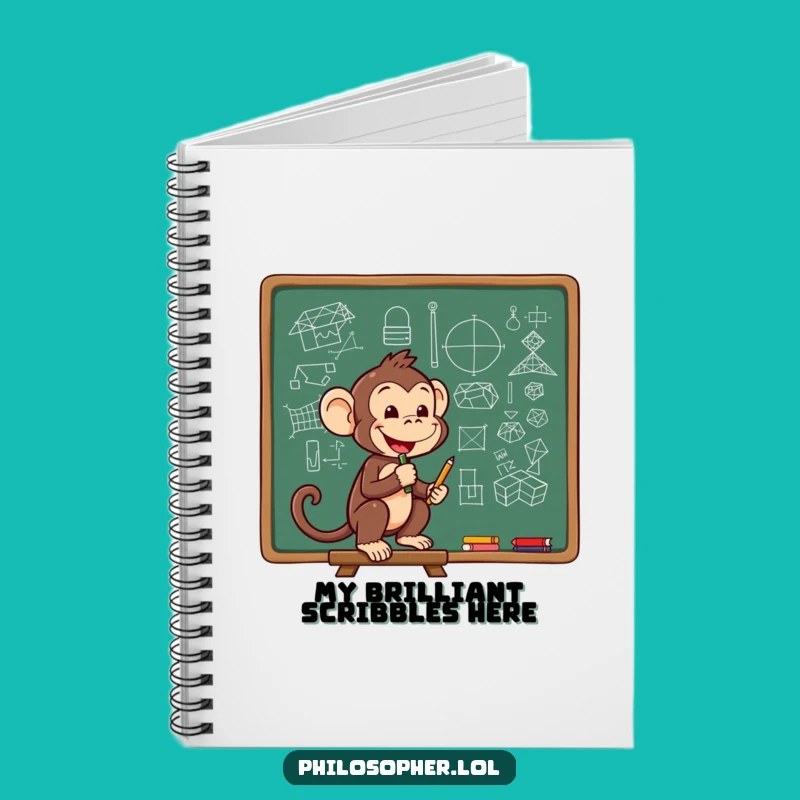 Funny Monkey Genius Notebook - Sketch Your Ideas, Perfect Gift!