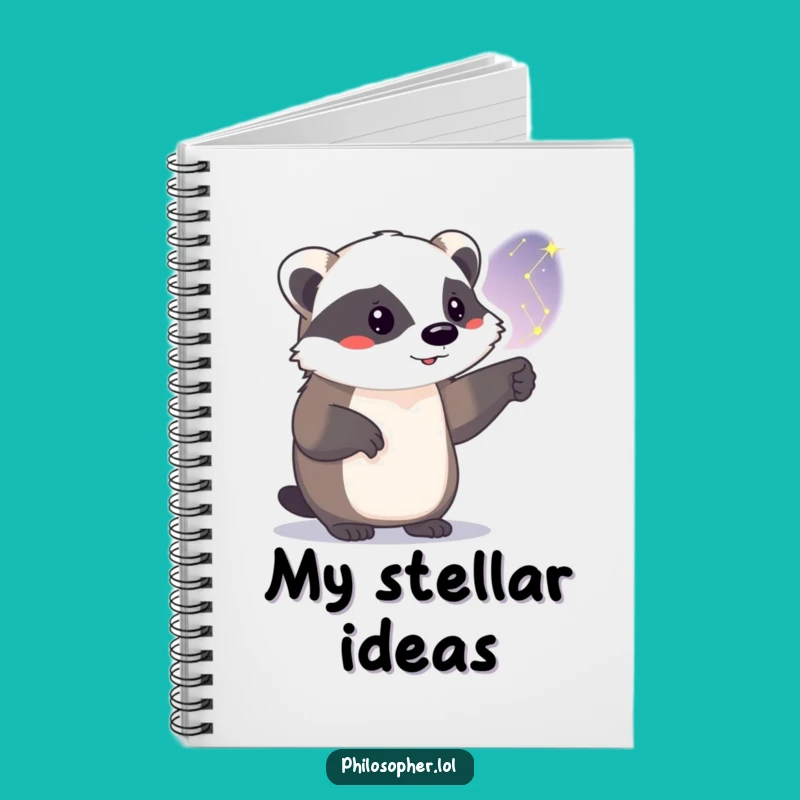 Funny Badger Constellation Notebook: Journal Your Cosmic Thoughts