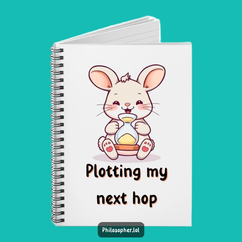 Funny Bouncing Bunny Hourglass Notebook - Jot Down Laughs & Ideas!