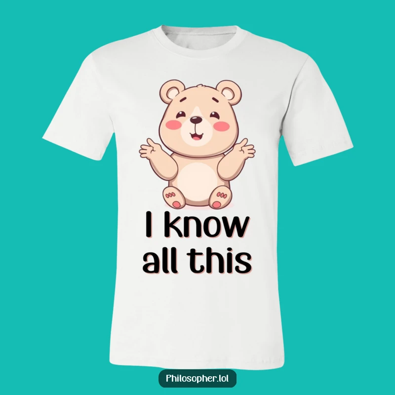 Funny Bear Explainer T-Shirt: Wear Your Concepts with Humor