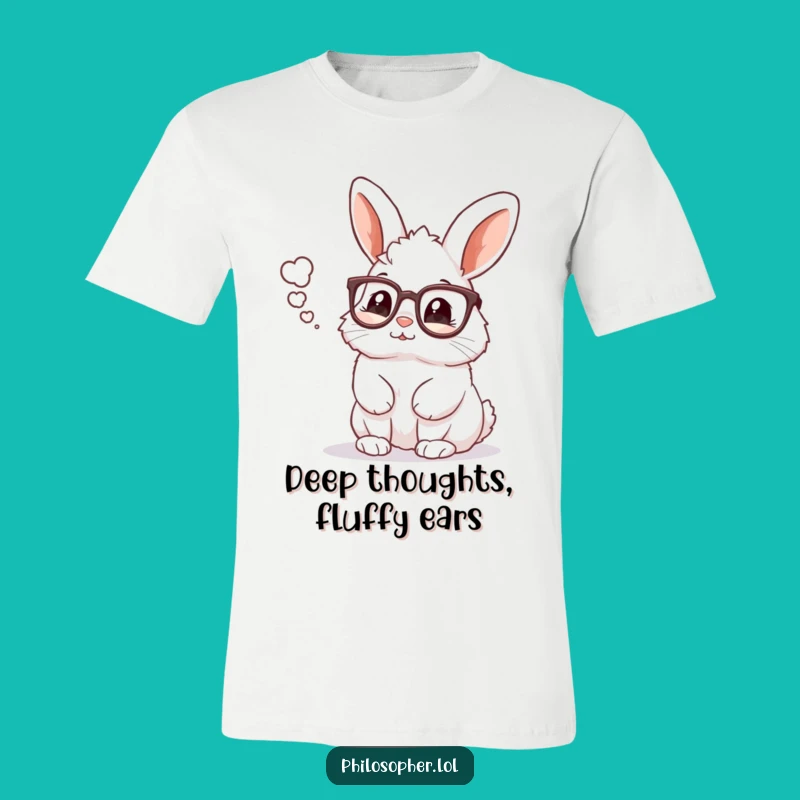 Funny Rabbit Reading Glasses T-Shirt: Smart Style for Casual Days