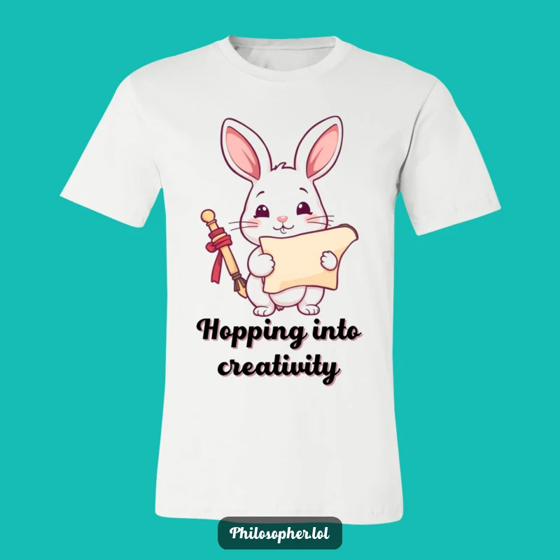 Funny Rabbit Artist T-Shirt: Wear Your Inspiration, A Whimsical Funny Gift!