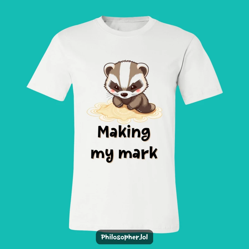 Funny Badger T-Shirt: Wear Your Artistic Soul with This Hilarious Tee
