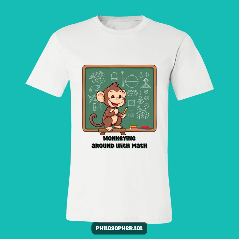 Funny Monkey Genius T-Shirt - Clever Ape Art Tee, Great Gift!