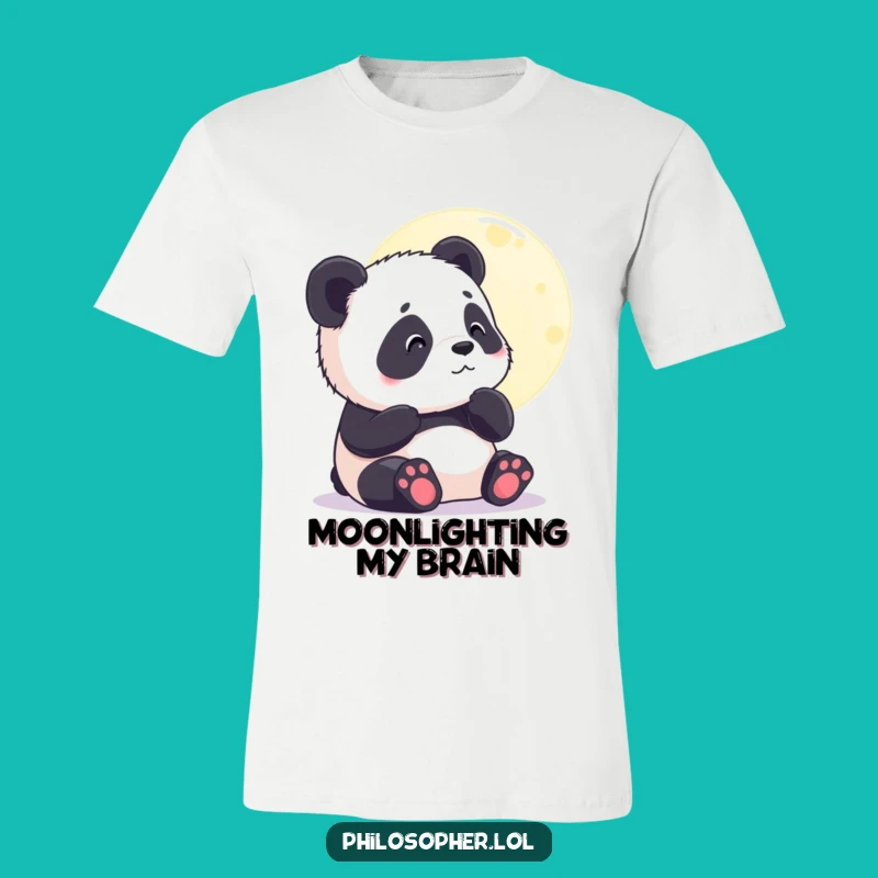 Funny Panda Moon Gazer T-Shirt - Dreamy Night Sky Tee