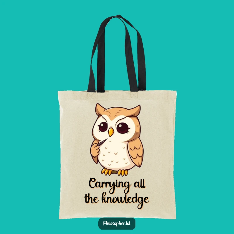 Funny Owl Thinker Tote Bag: Carry Your Brilliance, A Chic & Humorous Gift!