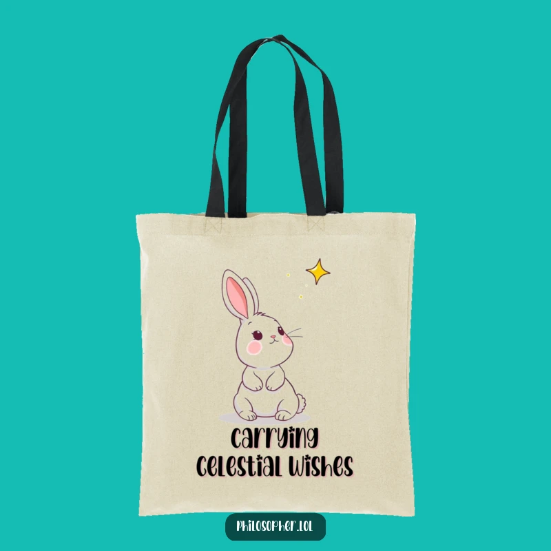 Funny Rabbit Star Dreamer Tote Bag: Carry Your Dreams in Style