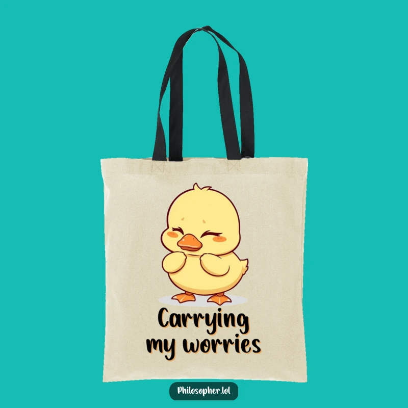 Funny Duckling Tote Bag: Wobbly Wisdom, Carry Your Thoughts