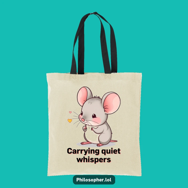 Funny Shy Mouse Echo Tote Bag: Carry Your Thoughts in Style