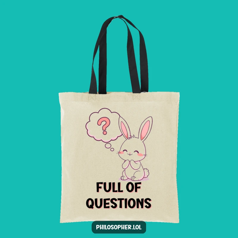 Funny Bunny Question Mark Tote Bag: Carry Your Thoughts in Style