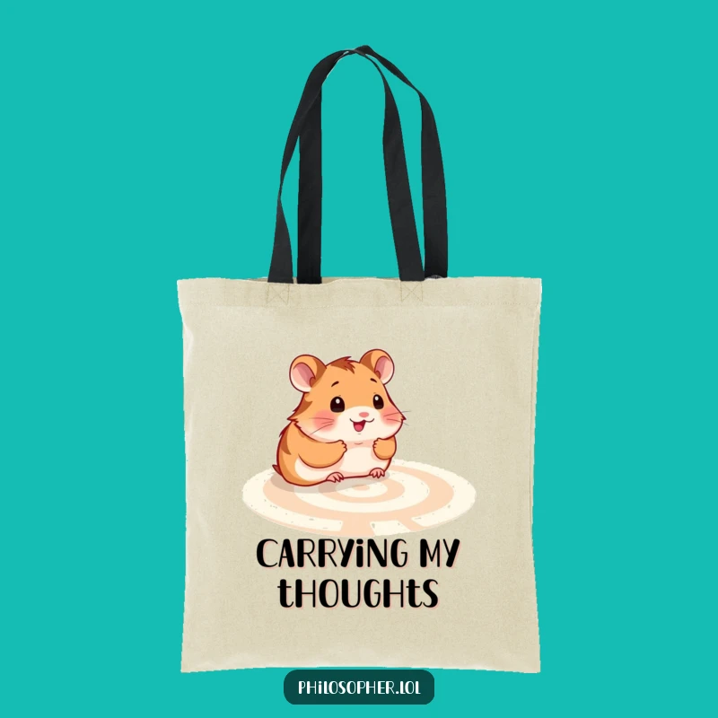 Funny Hamster Labyrinth Tote Bag: Carry Your Thoughts in Style