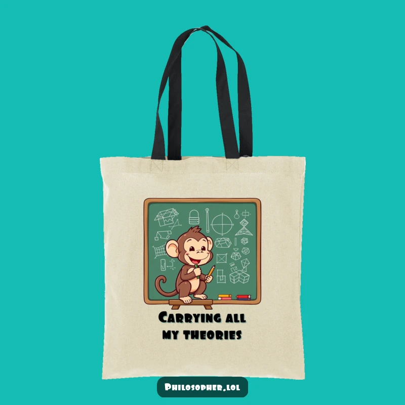 Funny Monkey Genius Tote Bag - Carry Your Brilliance, Perfect Gift!