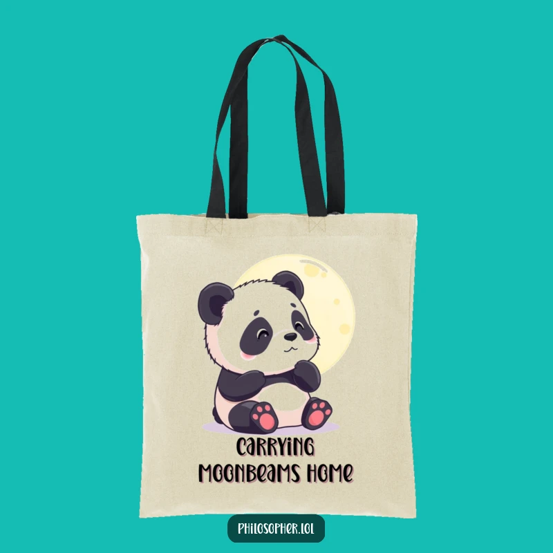 Funny Panda Moon Tote Bag - Carry Your Dreams with You